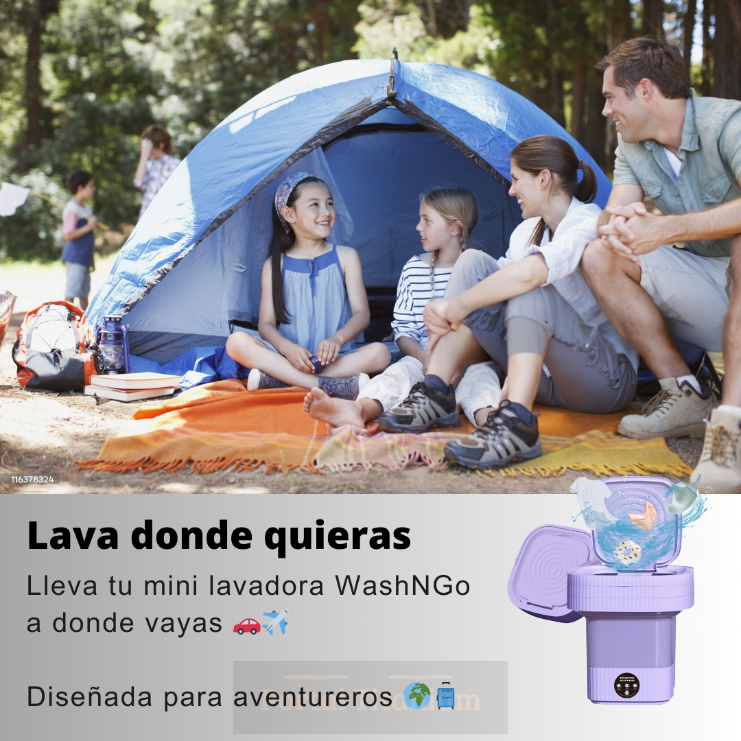 WashNGo™ - Mini Lavadora Portátil Plegable y con Centrifugado